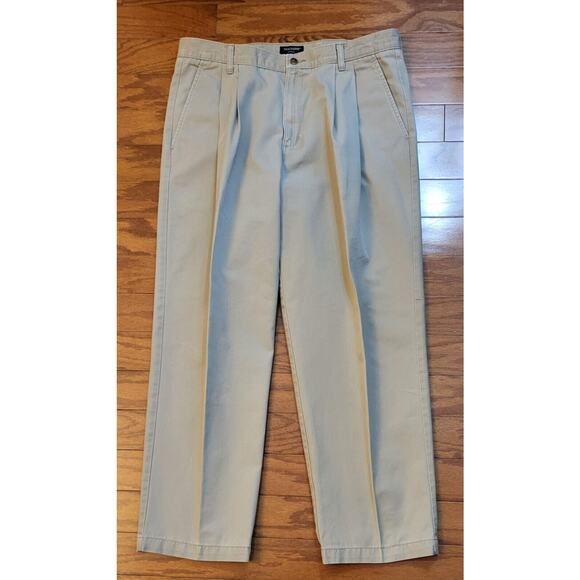 Dockers Pants Mens Khaki Relaxed Fit Pleated Size W36xL28 - Picture 1 of 14